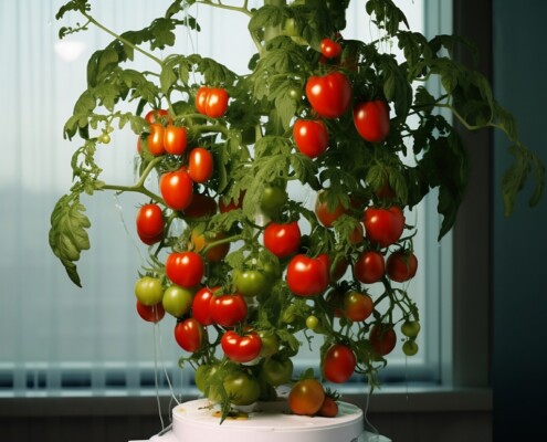 hydroponic tomatenpflanze